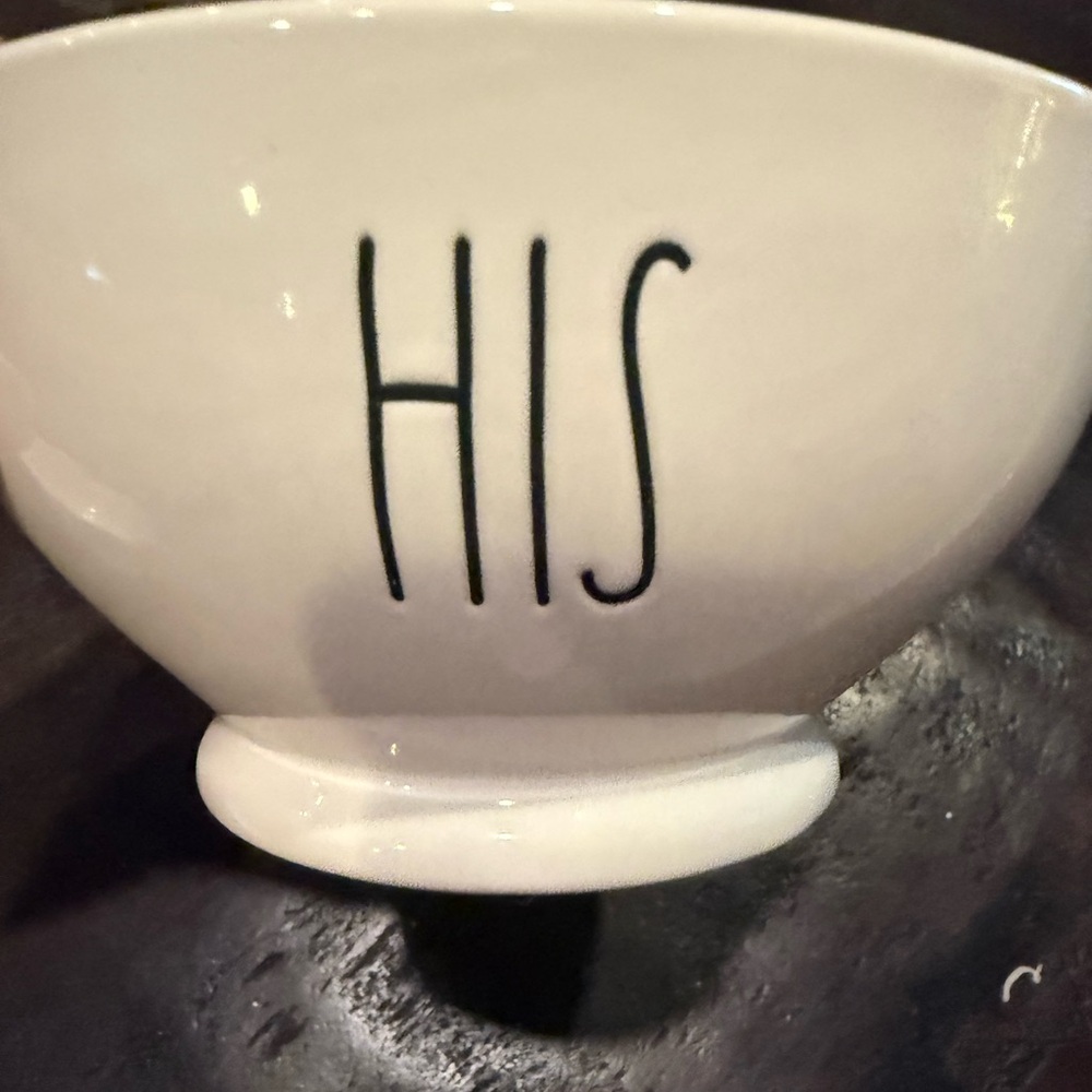 Rae Dunn ‘HIS' White Ceramic Bowl